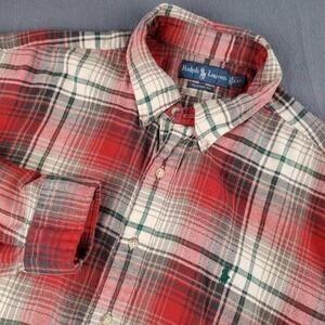 Ralph Lauren Flannel Shirt Classic Fit Button Down Plaid XXL